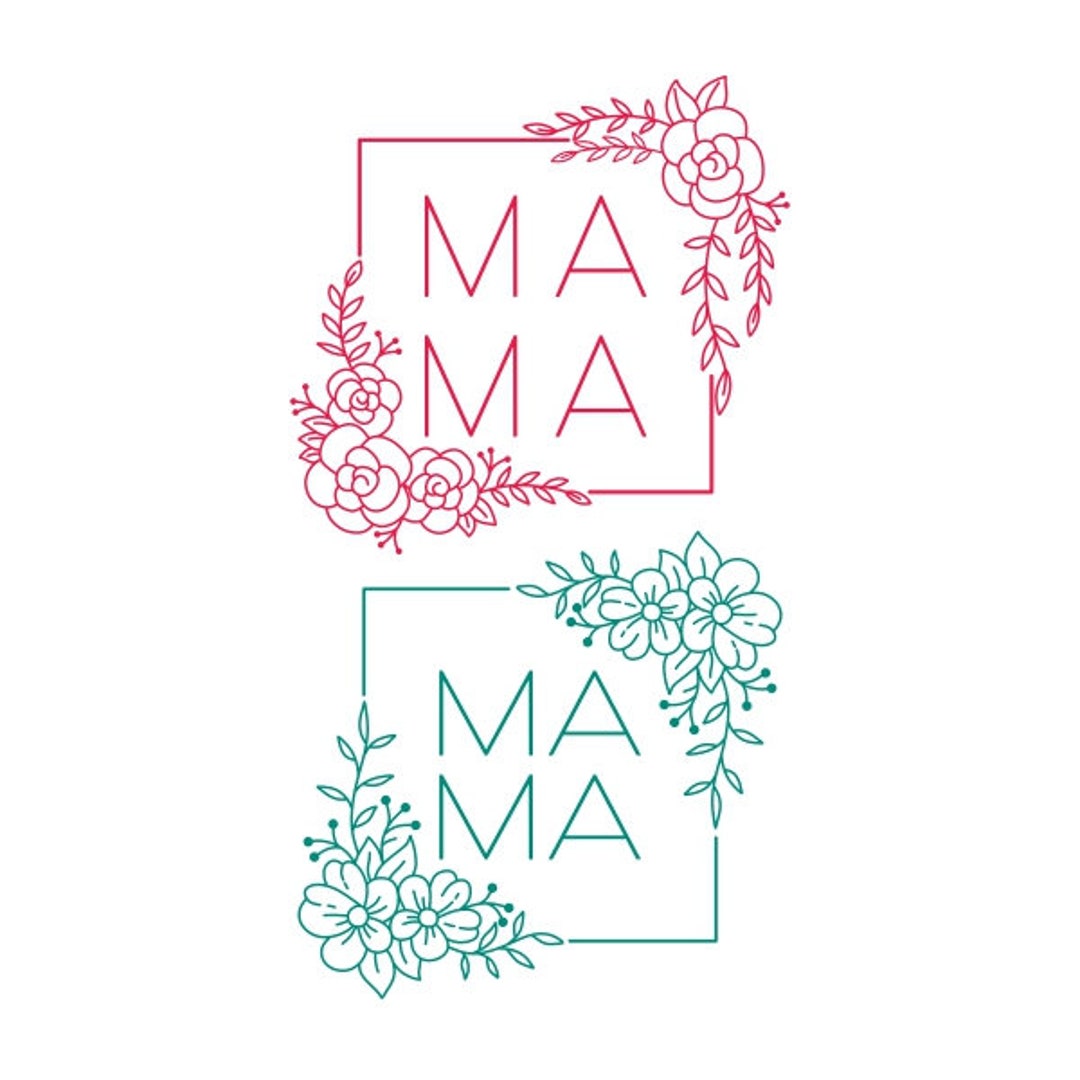 Mama Floral Cuttable Design SVG PNG DXF & Eps Designs Cricut - Etsy