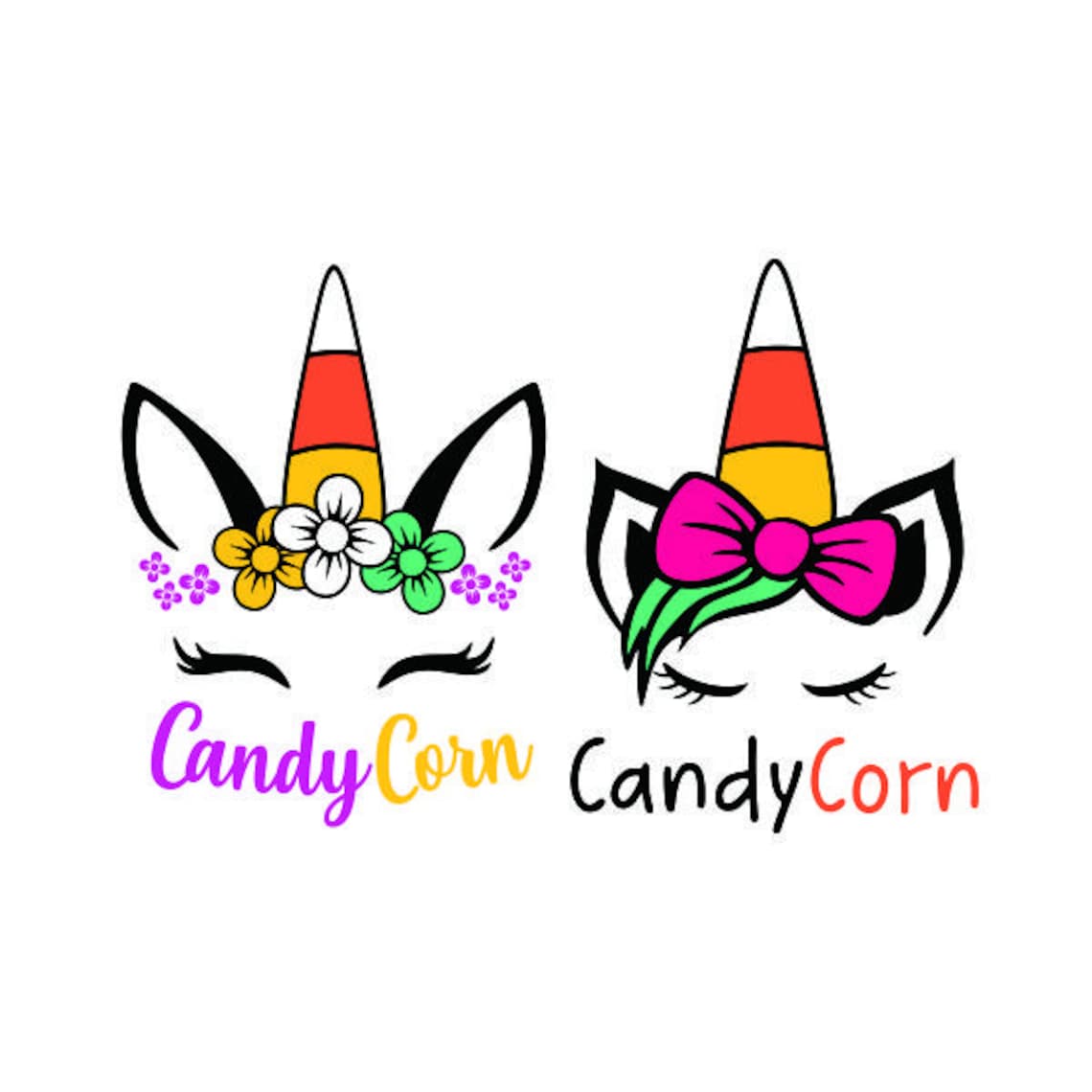 Candy Corn Unicorn Cuttable Design SVG PNG DXF & Eps Designs Etsy