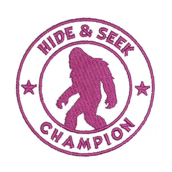 Hide & Seek Champion Yeti Embroidery Design - Instant Download PES DST