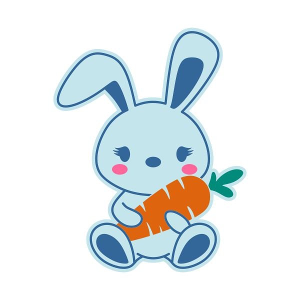 Bunny Carrot Cuttable Design SVG PNG DXF & eps Designs Cricut Cameo File Silhouette