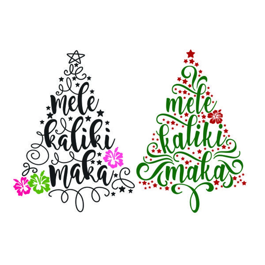 Mele Kalikimaka Christmas Tree Cuttable Design SVG PNG DXF & Eps