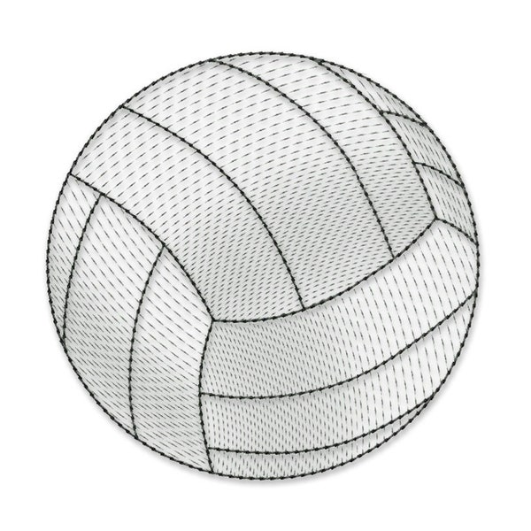 Volleyball Sketch Machine Embroidery Design - 4 Sizes - PES DST Instant Download