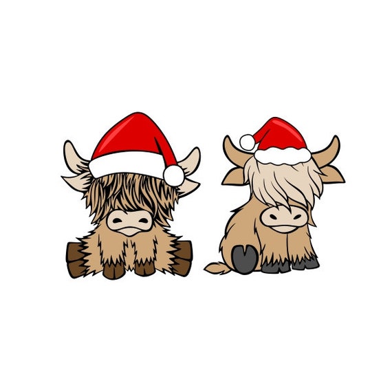 Scottish Scotland Christmas Highland Cow Design SVG PNG DXF & | Etsy