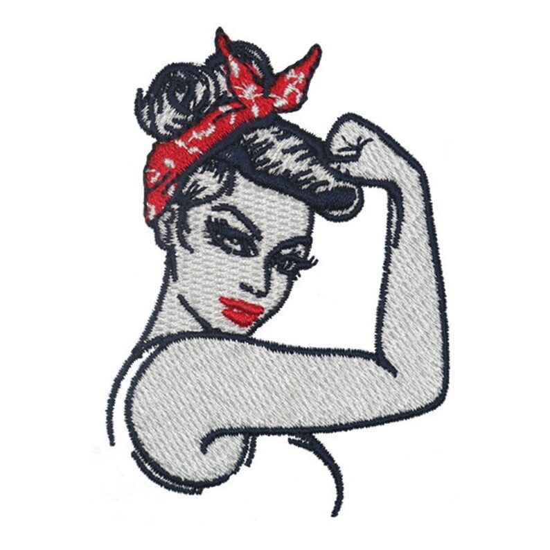 Rosie the Riveter Embroidery Design Instant Download PES DST Etsy