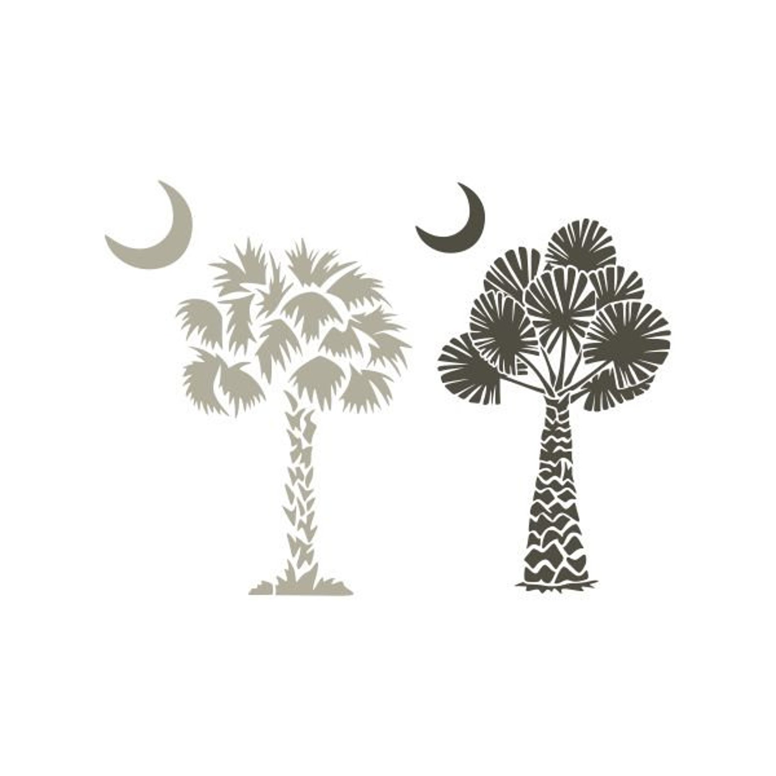 Palm Tree Moon South Carolina Cuttable Design SVG PNG DXF & Etsy