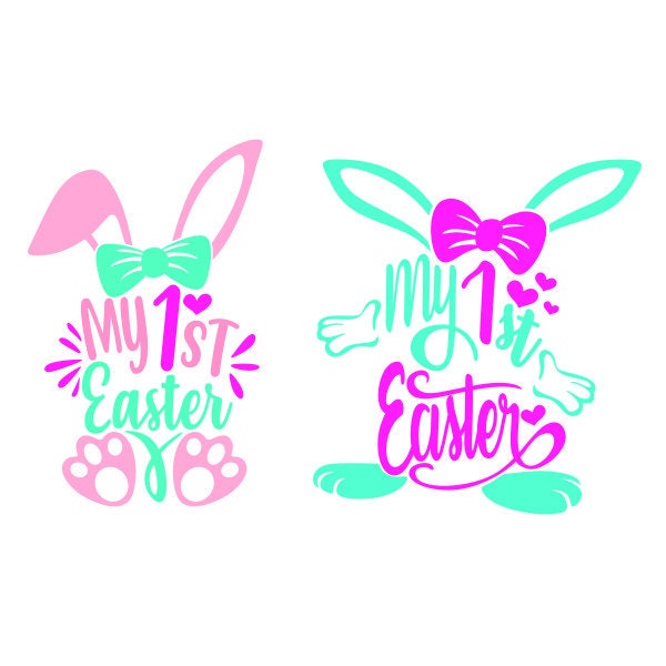 My 1st Easter Cuttable Design SVG PNG DXF & eps Designs Cricut Cameo File Silhouette