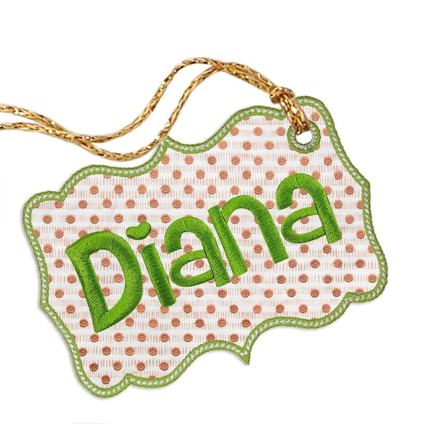 Bag Label Gift Tag ITH In-The-Hoop PES DST Machine Embroidery Instant Download Digital Files