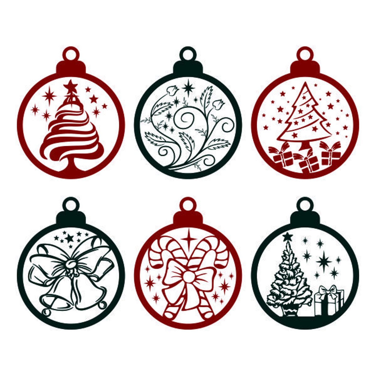 Christmas Ornament Cuttable Design SVG PNG DXF & Eps Designs - Etsy