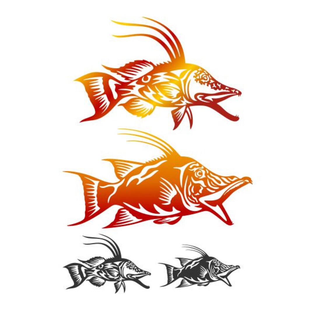 Hogfish Cuttable Design SVG PNG DXF & Eps Designs Cricut Cameo File