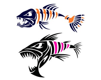 Fish Bone Cuttable Design SVG PNG DXF & Eps Designs Cameo File ...