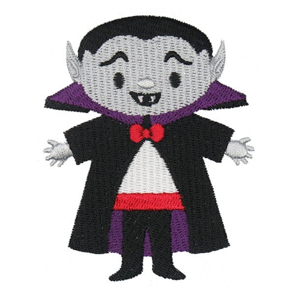 Cute Little Dracula Embroidery Design - Instant Download PES DST