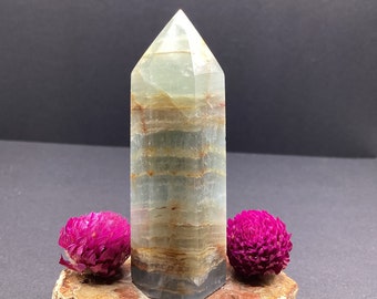 Lemurian Aquatine Calcite, Lemurian Blue Calcite Generator, Lemurian Blue Calcite, Lemurian Crystal, Blue Onyx Tower, Blue Calcite, Aquatine