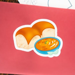 Pav Bhaji Sticker | Indian Food Sticker Marathi Desi Sticker | Indisches Street Food, Food Art, Indische Aufkleber, Desi Aufkleber, Südasiatische Kunst