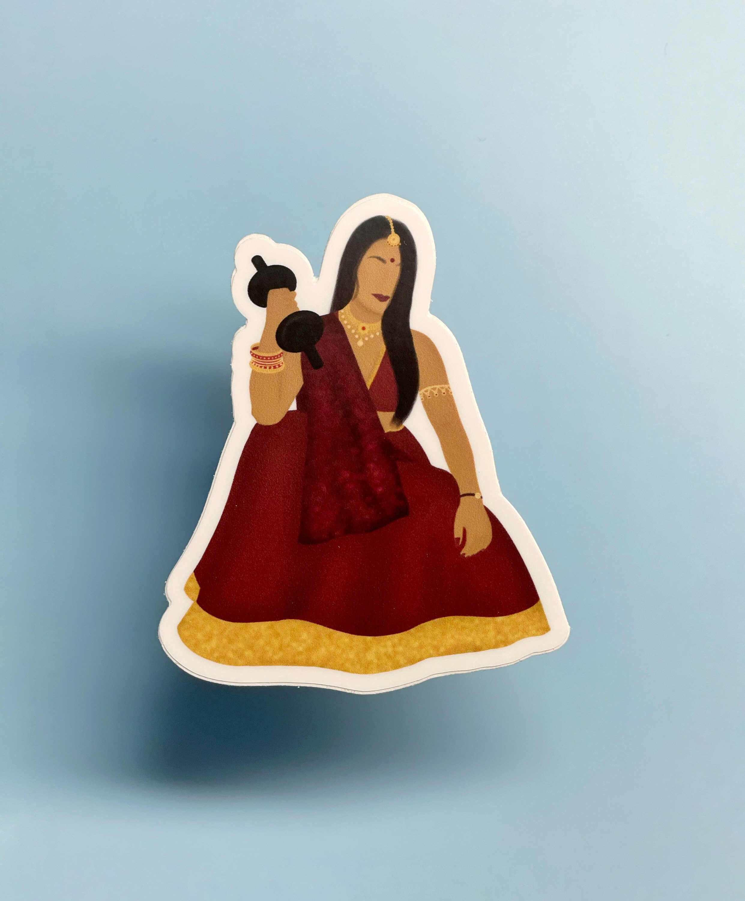 Desi Girl Power Sticker Desi Sticker South Asian Sticker Etsy