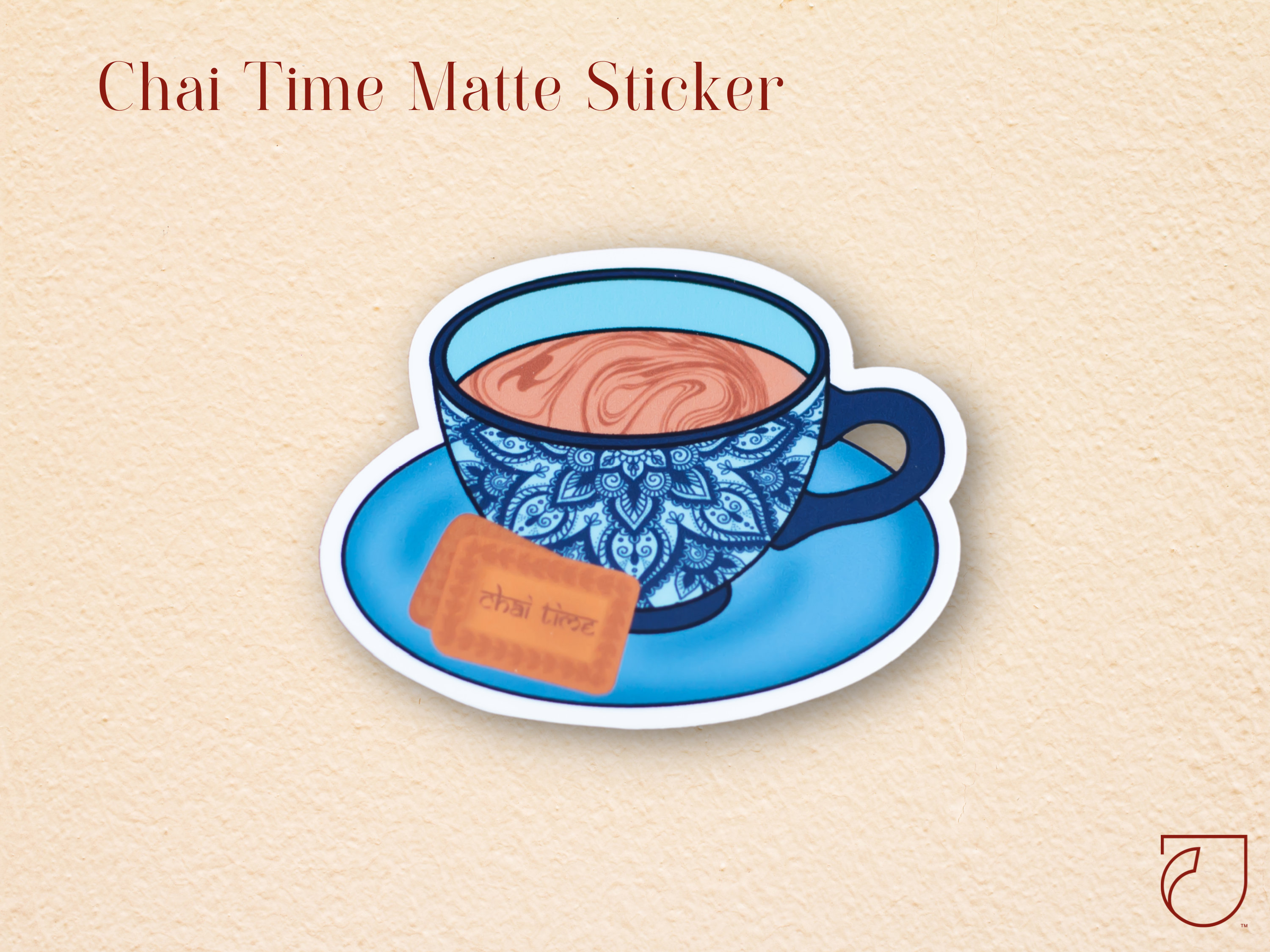 Chai Time Sticker: Desi Indian Food Art, Waterproof Vinyl - Etsy