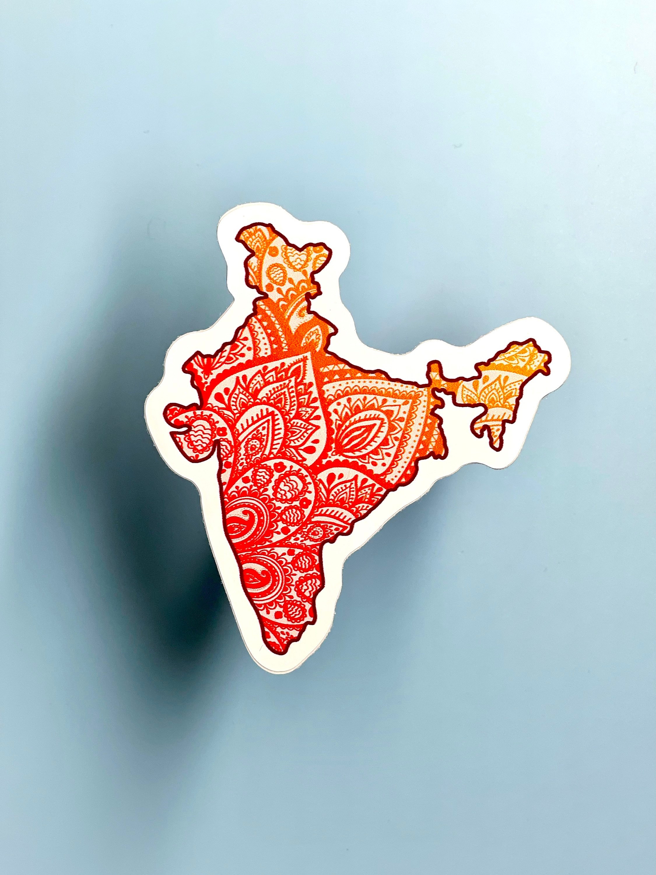 India Map Sticker Desi Sticker Indian Mandala Sticker Etsy