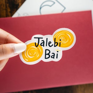 Jalebi Bai Sticker | Indisch Pakistani Bangladesch Desi Sticker | Indischer Dessert Aufkleber Bollywood Aufkleber Desi Mädchen Aufkleber Indianer Sticker