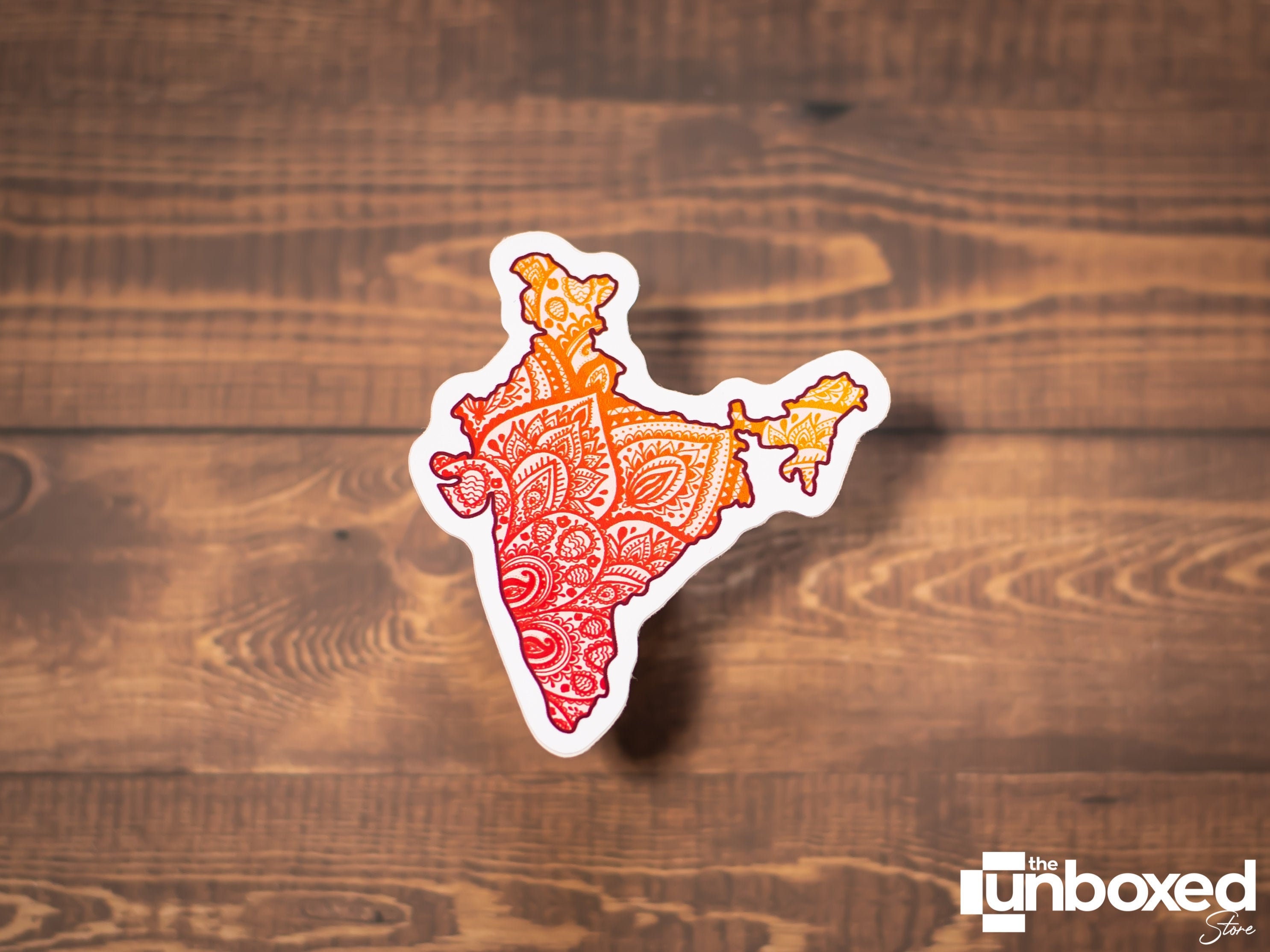 India Map Sticker Desi Sticker Indian Mandala Sticker Etsy