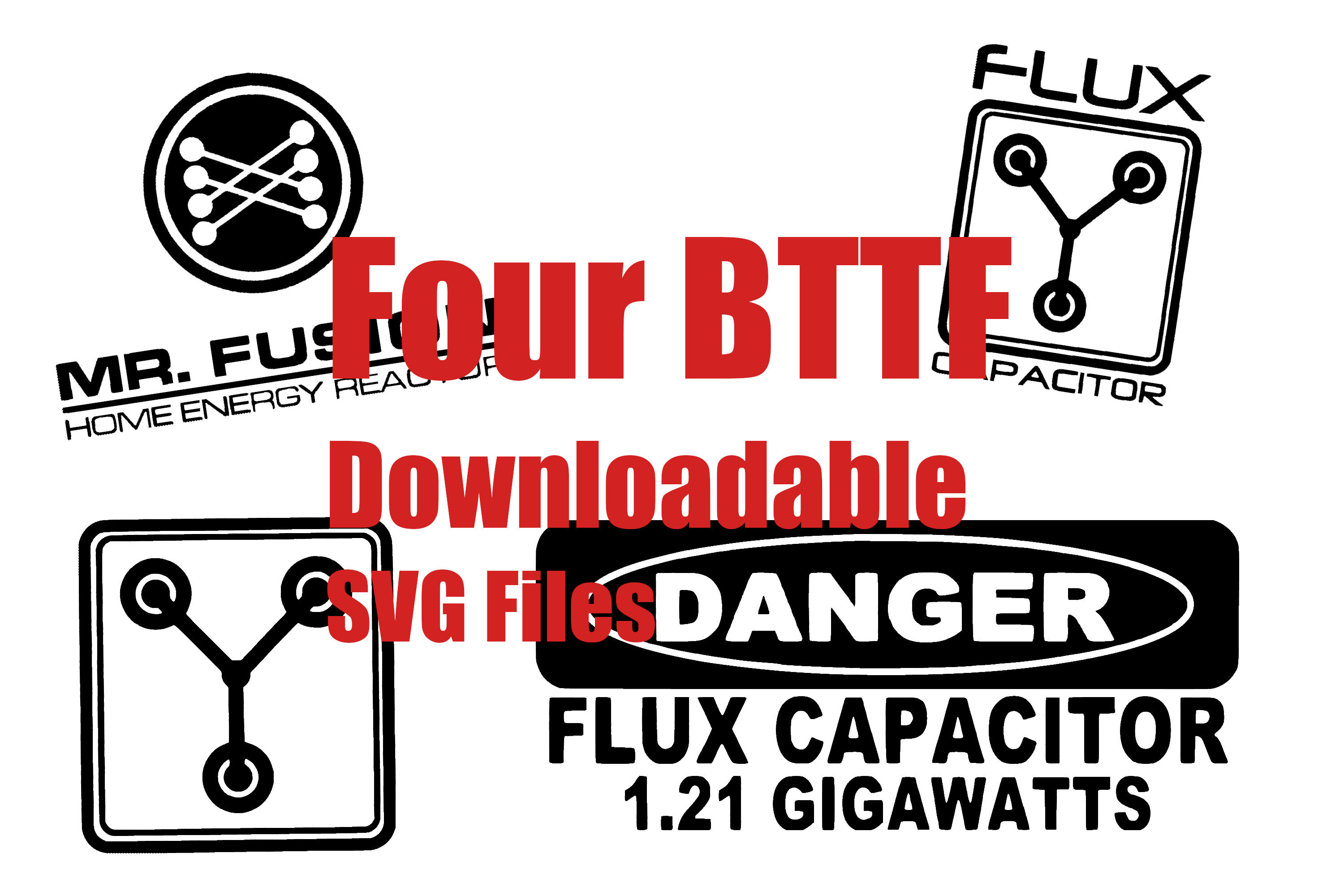 Four BTTF SVG Files Mr Fusion Logo Flux Capacitor -  Australia