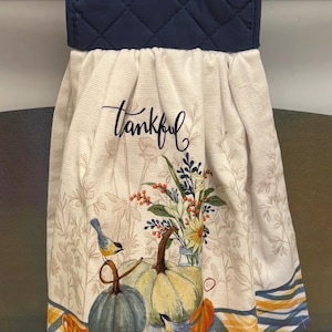 Fall Kitchen Towel With Potholder Top