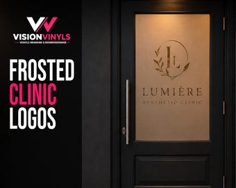 Custom Aesthetic Clinic Frosted Door Logo Decal | Clinic Glass Door Sign