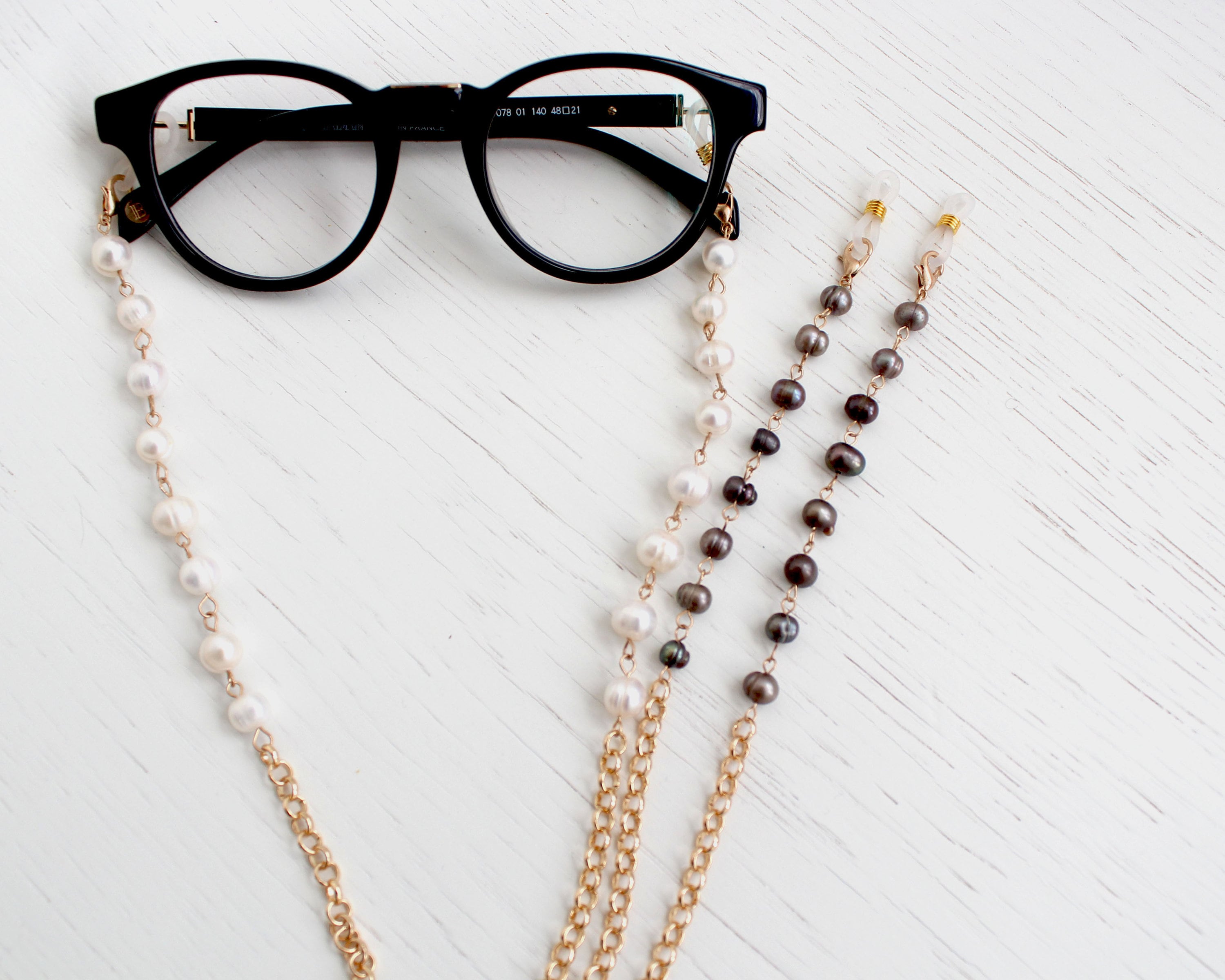 Freshwater Pearl Glasses Chain, Boho Gold Eyeglass Chain, Sunglass and