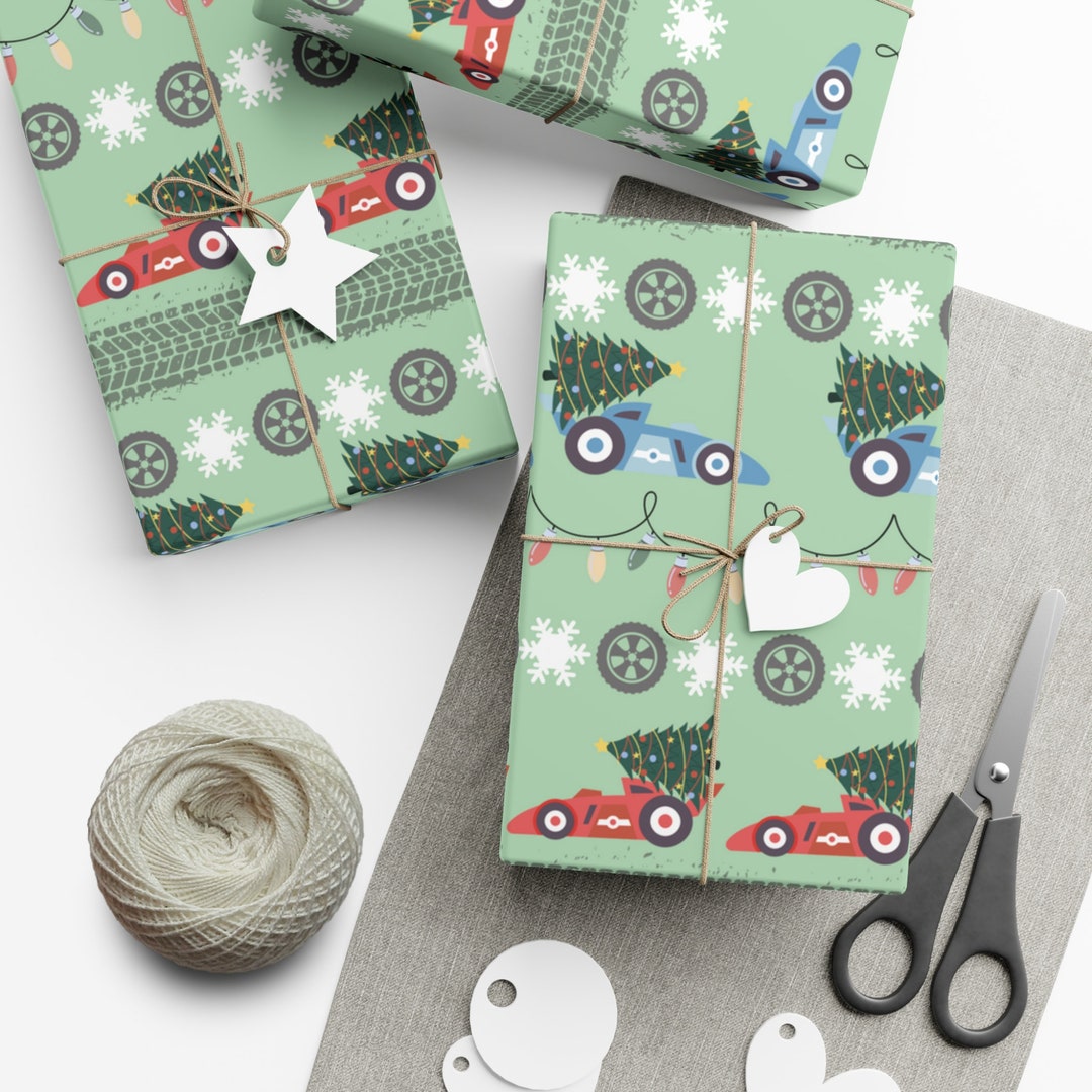Indy Car Racing Holiday Gift Wrapping Paper Formula One F1 Christmas Wrap Paper Etsy 日本