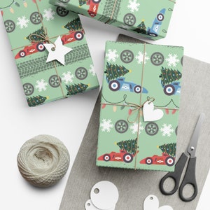 Indy Car Racing Holiday Gift Wrapping Paper Formula One F1 Christmas Wrap Paper