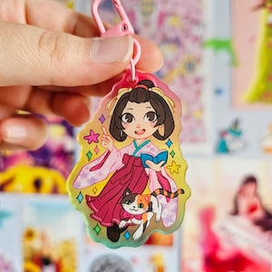 Susato Mikotoba The Great Ace Attorney TGAA Chibi Colourful Gradient Acrylic Keychain
