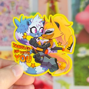 Whispangle Whisper the Wolf and Tangle the Lemur Idw Sonic Comics Vinyl Sticker