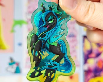 Queen Chrysalis MLP Friendship is Magic Colourful Gradient Acrylic Keychain