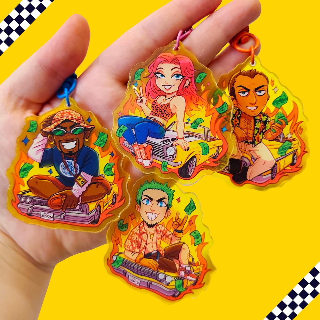 Crazy Taxi Axel Gena BD Joe Gus Colourful Acrylic Keychains - Etsy