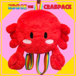 Eddie the Crabpack Original Crab Backpack including Rainbow Straps and Matching Crab Purse/Wallet