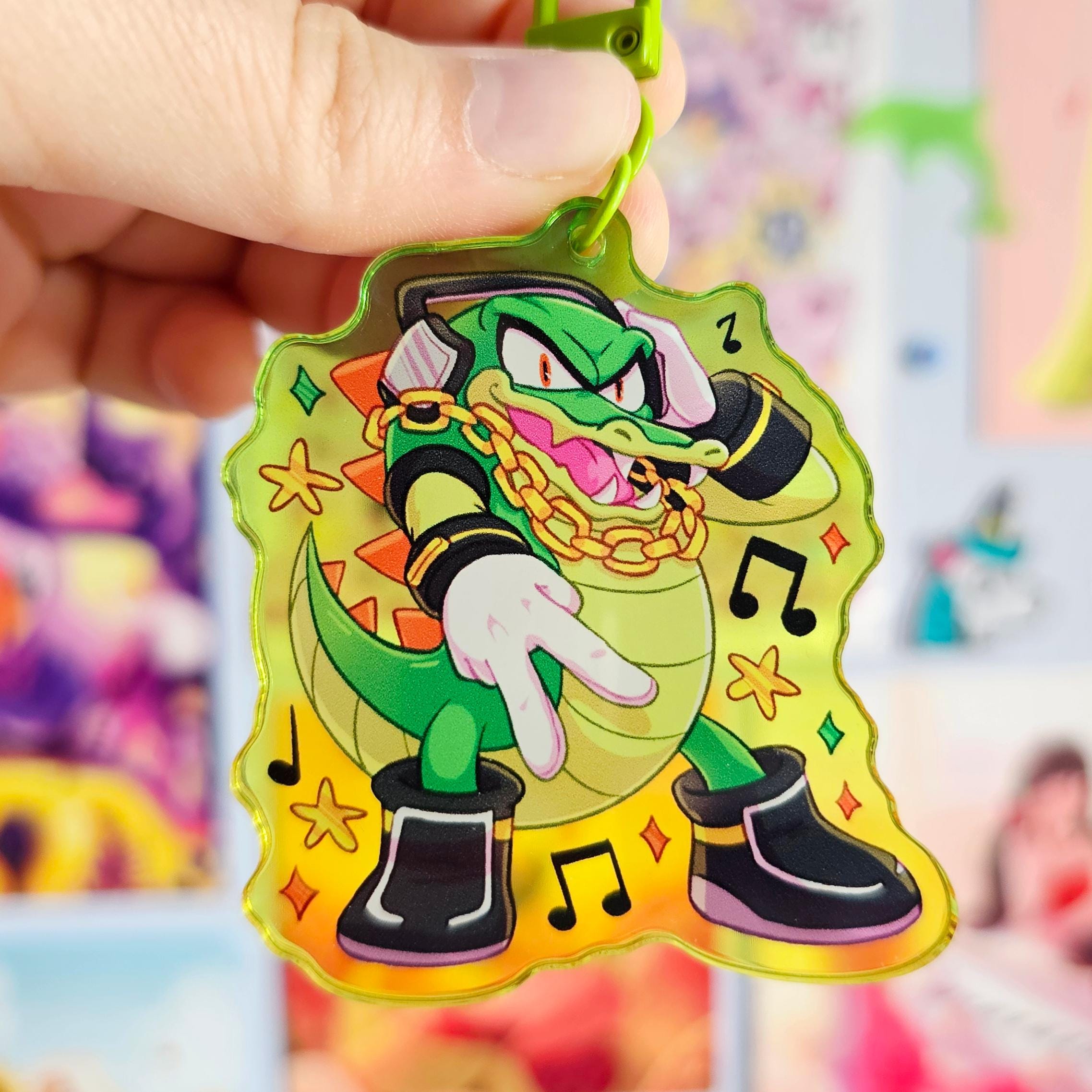 極レア サイコパス2 雛河翔 ジャック付き マスコットチャーム バッグハンガー Vector the Crocodile Team Chaotix Colourful Gradient Acrylic