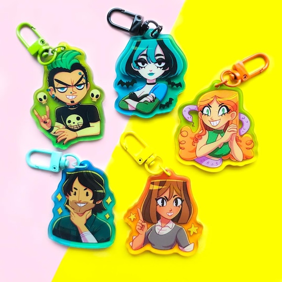 Total Drama Island Colourful Gradient Acrylic Keychains Duncan