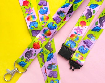 Stardew Valley Junimo Krobus Mermaid Pendant Chicken and Stardrop Lanyard Card Holder