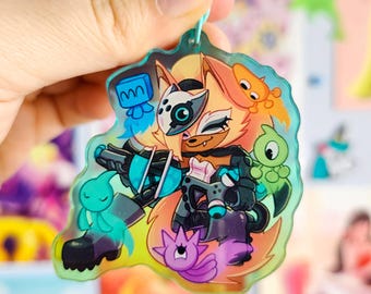 エナソルーナ 虹 チャーム Sonic Inspired Colourful Gradient Acrylic