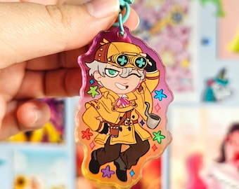 Herlock Sholmes The Great Ace Attorney TGAA Chibi Colourful Gradient Acrylic Keychain