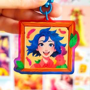 Emily Stardew Valley Bachelor Portrait Keychain Charm