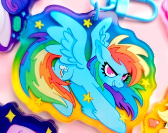 MLP Friendship is Magic Gen 4 Colourful Gradient Acrylic Keychain Charm
