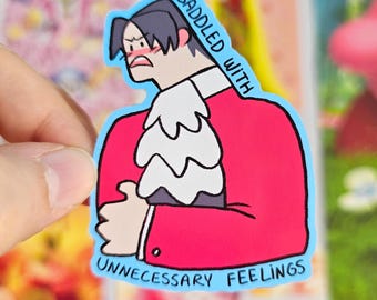 Ace Attorney Miles Edgeworth Unnecessary Feelings Meme Sticker