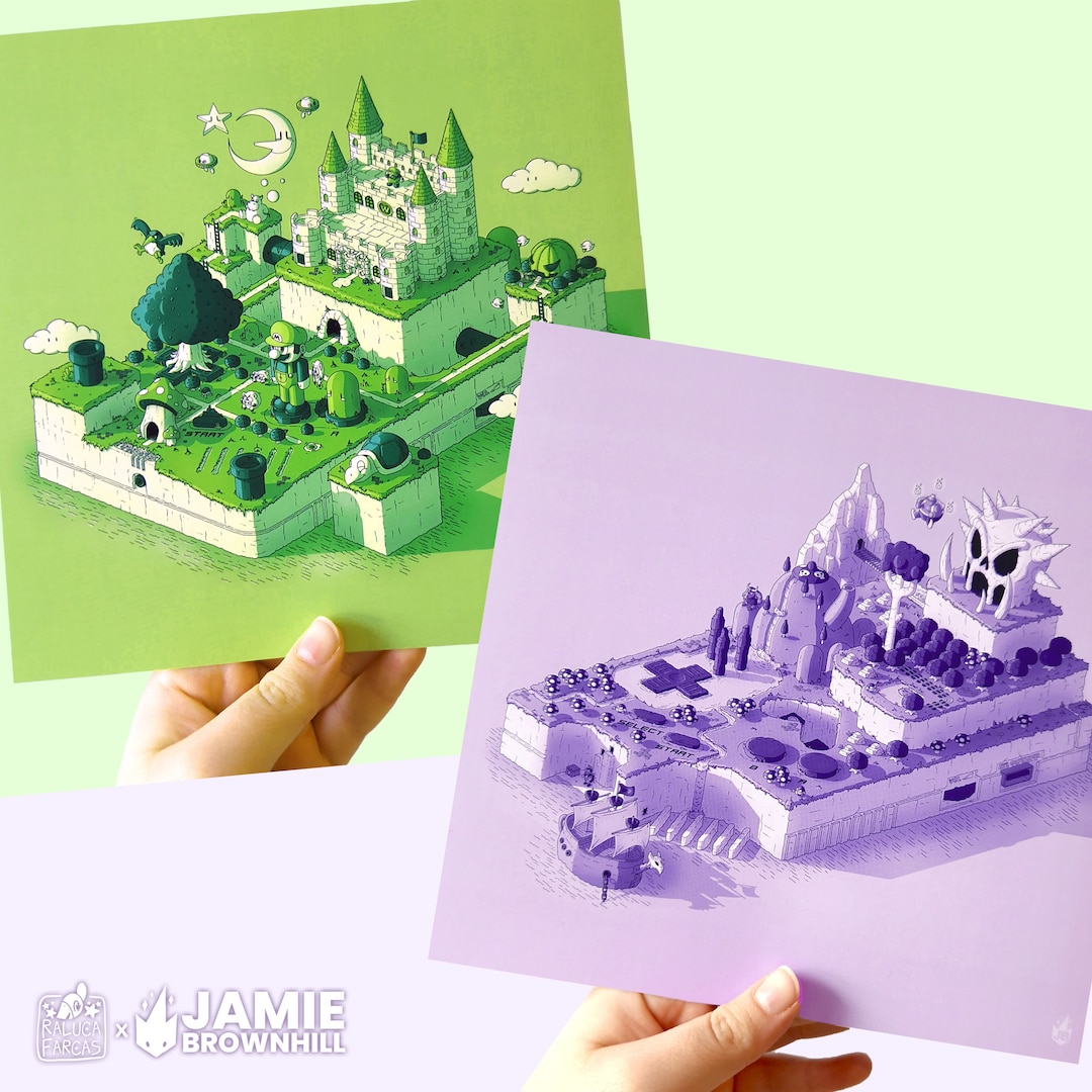 Gameboy Super Mario Land and Wario Land Art Prints - Etsy