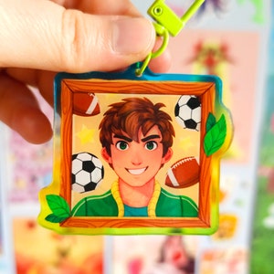 Alex Stardew Valley Bachelor Portrait Keychain Charm