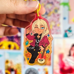 Klavier Gavin Apollo Justice Ace Attorney Phoenix Wright Chibi Colourful Gradient Acrylic Keychain