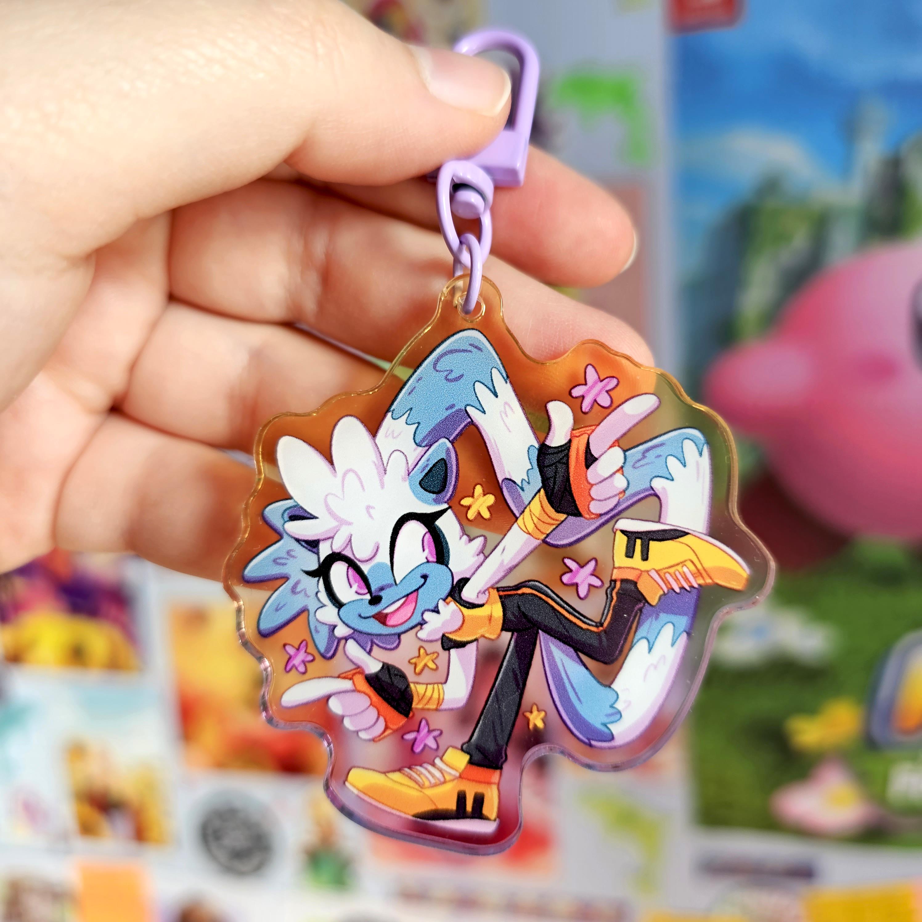 エナソルーナ 虹 チャーム Sonic Inspired Colourful Gradient Acrylic