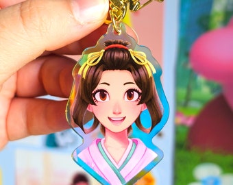TGAA The Great Ace Attorney Susato Mikotoba Rainbow Holographic Keychain