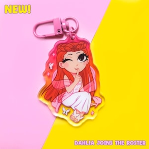 Dahlia Hawthorne Phoenix Wright Ace Attorney Chibi Colourful Gradient Acrylic Keychain