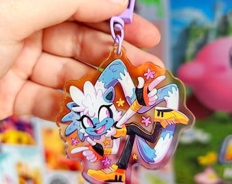 Tangle the Lemur Diamond Cutters Kleurrijk verloop acryl sleutelhanger bedel