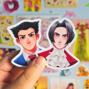 Stickers faits main Phoenix Wright Ace Attorney Trilogy, Phoenix, Edgeworth, Mia Fey, Gumshoe, Pearl Fey, Franziska von Karma, Godot, Maya Fey