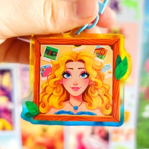Haley Stardew Valley Bachelor Portrait Keychain Charm
